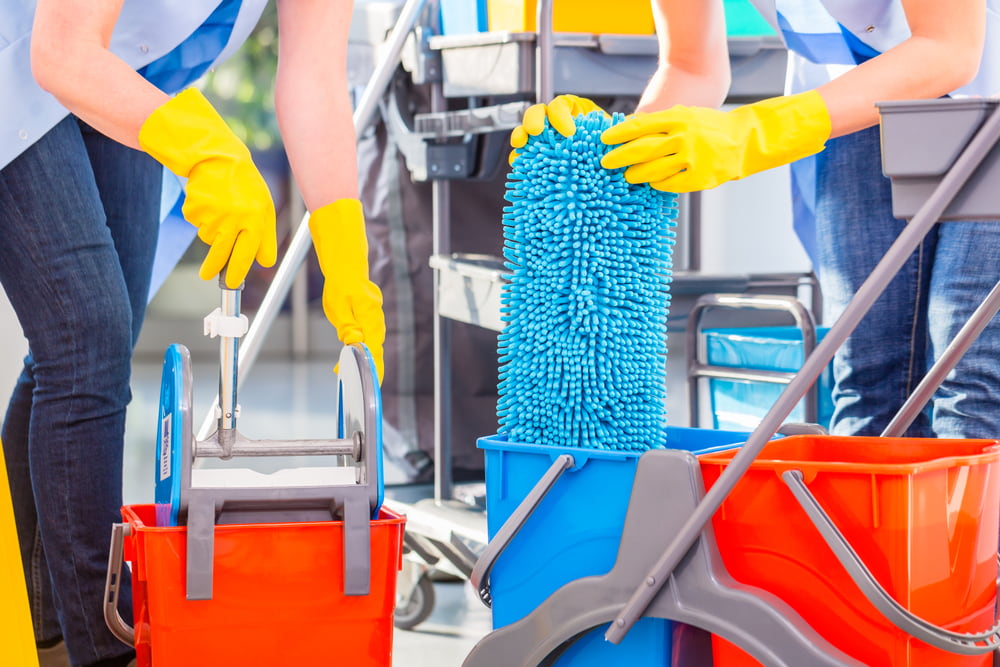 What tools are used in commercial cleaning