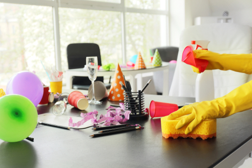 How to clean an office after a party or event