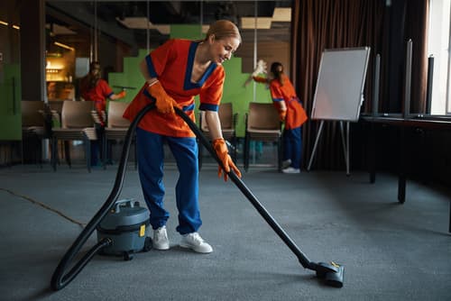 cleaning conference rooms and meeting spaces